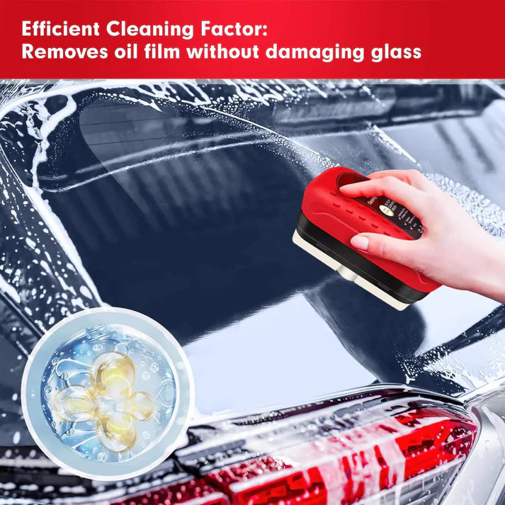 Car Glass Oil Film Remover with Cleaning Brush