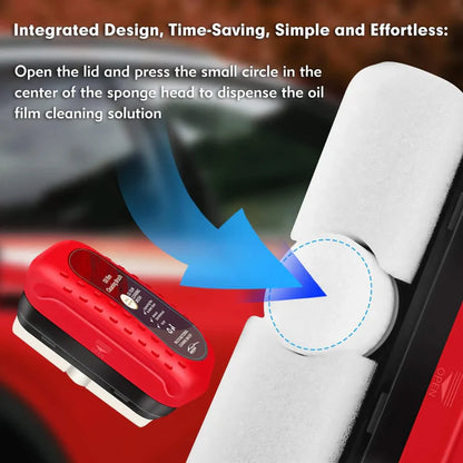 Car Glass Oil Film Remover with Cleaning Brush