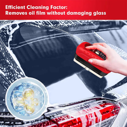 Car Glass Oil Film Remover with Cleaning Brush